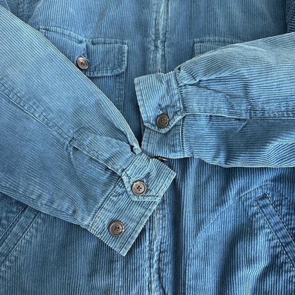 J Crew Jacket Mens Medium Blue Corduroy Sherpa Lined Workwear Barn Coat Winter - Picture 7 of 11